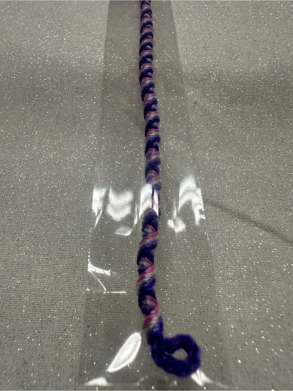 Handmade Twisted Friendship Bracelet in Purple and Pink